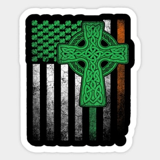 Irish American Flag Ireland Flag ST PATRICKS DAY Sticker